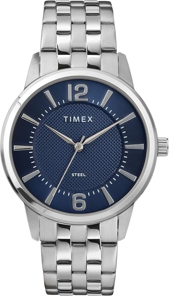 Timex Men's Dress Analog 40mm Stainless Steel Bracelet Watch on Amazon.ae - Price Tracker