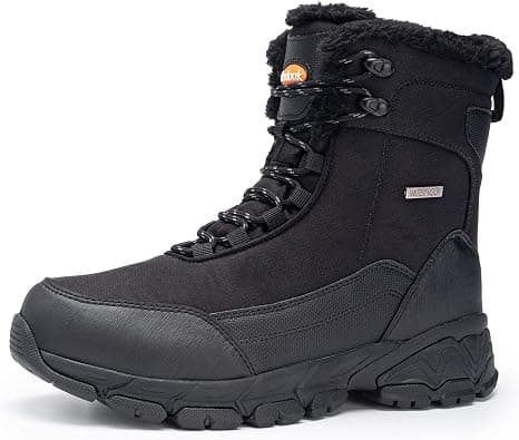 SHULOOK Men's Snow Boots Waterproof Warm Fur Lined Winter Hiking Boot Non-slip Outdoor Ankle High-top Shoes Work Hiker Trekking Trail on Amazon.ae - Price Tracker