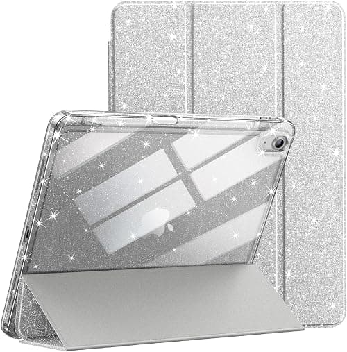 JETech Glitter Case for iPad (A16) 11th/10th Gen, Silver | Cover for 2025/2022 Model, Sparkly Glitter Design, Pencil Holder, Slim Clear Back, Kids and Girls-Friendly on Amazon.ae - Price Tracker