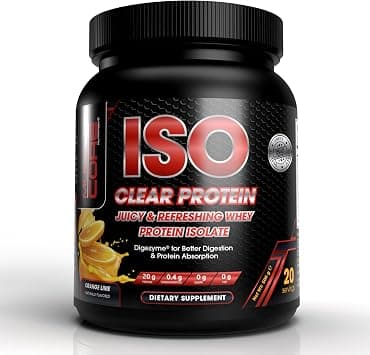 Muscle Core ISO Clear Whey Protein Isolate with Digezyme Digestive Enzymes I 20 Grams Protein, 5.5 Grams BCAA I Maximum Muscle Support & Recovery I Orange Lime Flavour I 500 Grams (20 Servings) على Amazon.ae - متتبع الأسعار