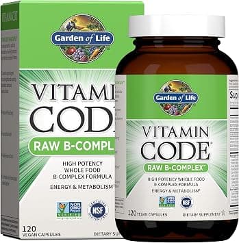 Garden of Life Raw B Complex - Vitamin Code - 120 Vegan Capsules, High Potency Vitamins for Energy & Metabolism with B2 Riboflavin, B1, B3, B6, Folate, B12 as Methylcobalamin & Biotin Plus Probiotics - Best Deal Finder