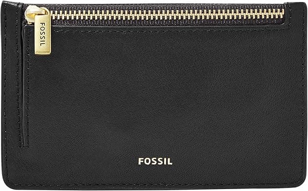 Fossil Women's Logan Leather Zip Card Case Wallet With Keychain for Women on Amazon.ae - Price Tracker