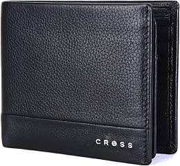 Cross Black Men's Wallet Stylish Genuine Leather Wallets for Men Latest Gents Purse with Card Holder Compartment (AC948799_3-1) - Best Deal Finder