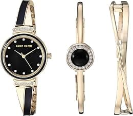 Anne Klein Women's Premium Crystal Accented Watch and Bangle Set - Best Deal Finder