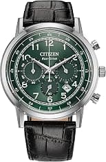 Citizen Men's Eco-Drive Dress Classic Watch, Black Leather Strap, Green Dial, Chronograph (Model: CA4630-02X) - دليلك لأفضل العروض