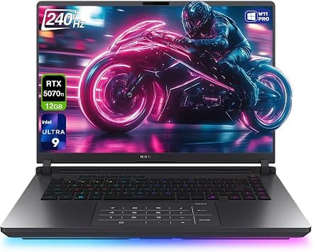 ASUS (Upgraded) ROG Strix G16 Gaming Laptop, Intel Ultra 9-275HX, 32 GB DDR5 RAM, 2 TB PCIe SSD, 16” 2.5K (2560x1600) Display, Nvidia G-Force RTX 5070Ti, RGB Backlit Chiclet Keyboard, W11 Pro, Gray على Amazon.ae - متتبع الأسعار