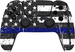 Custom Wireless Controller Compatible with PS5 - Multiple Designs Available (Blue Line) - متتبع أسعار Amazon.sa