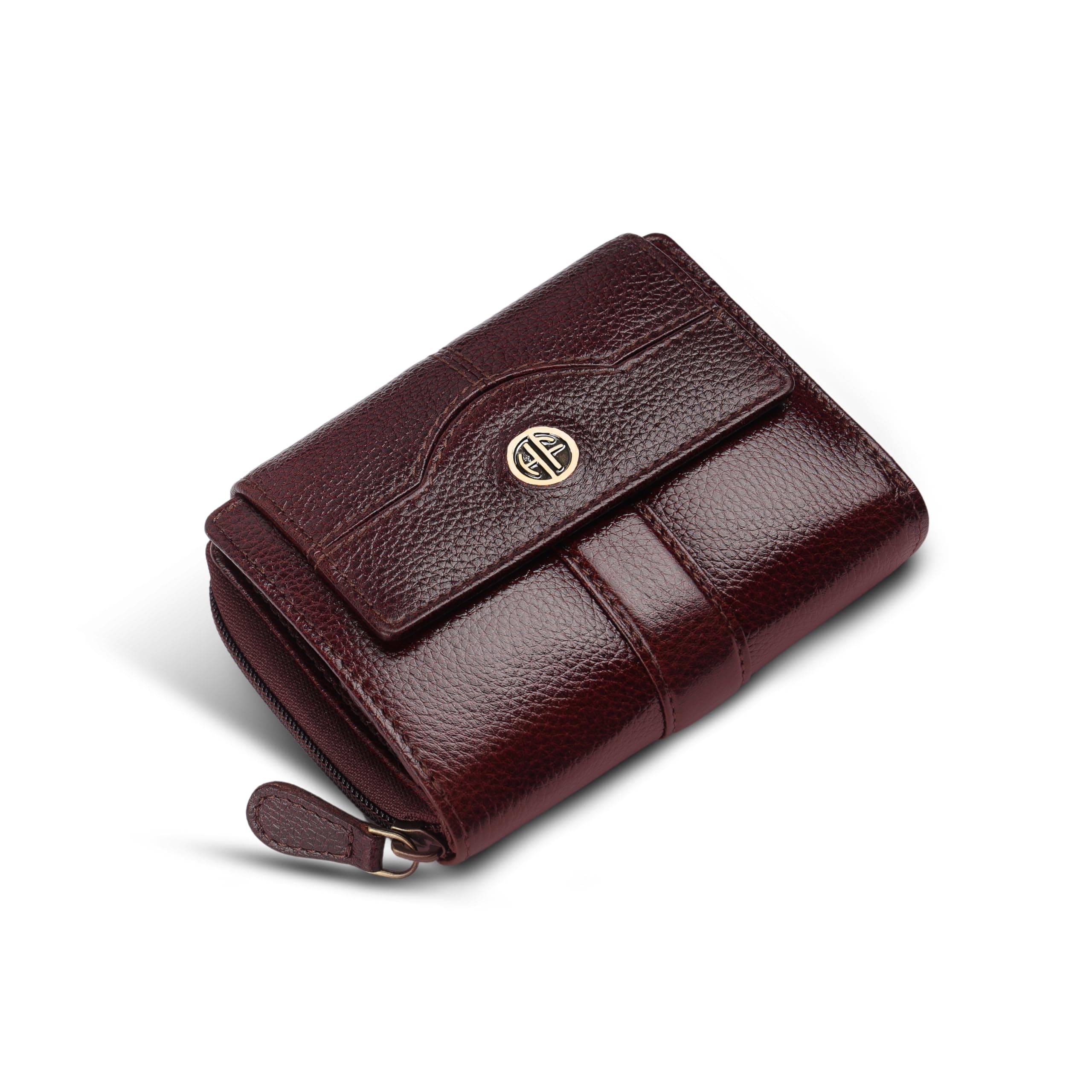 HAMMONDS FLYCATCHER Wallet for Women - Genuine Leather Ladies Wallet - 14 Card Slots - RFID Protection - 3 ID Card Slots - Women's Wallet -Daily Use, Women Money Purse, Brown, Modern on Amazon.ae - Price Tracker