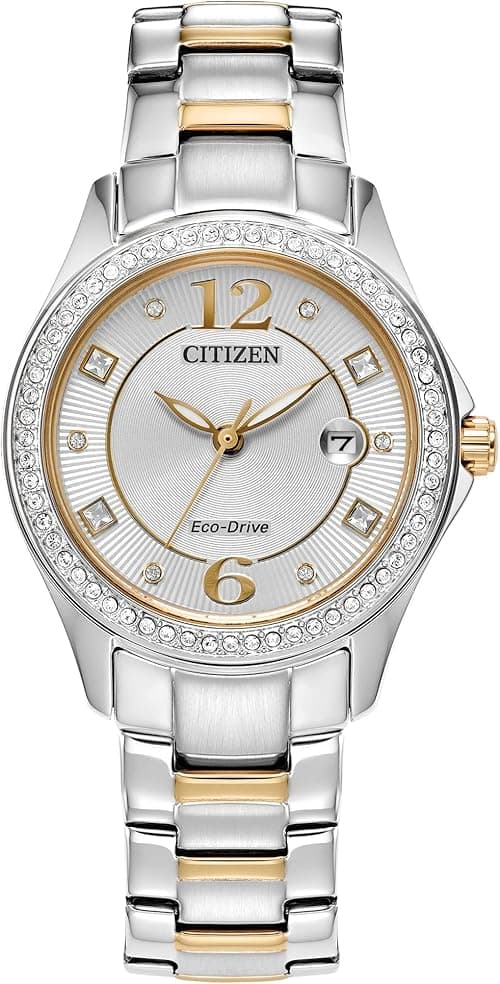 Citizen Ladies' Classic Silhouette Crystal Eco-Drive Watch, 3-Hand Date, Luminous Hands on Amazon.ae - Price Tracker