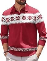 COOFANDY Long Sleeve Polo Shirts for Men Knit Polo Sweater Lightweight Ribbed Pullover Sweater - Best Deal Finder