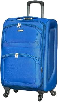 Soft Shell 32 Inch (36-40kg) Luggage, Ultra Lightweight, Expandable, 4 Smooth Wheels with Combination Locks Suitcase (Blue) on Amazon.ae - Price Tracker