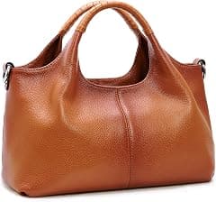 Iswee Genuine Leather Purses and Handbags for Women Shoulder Bag Top Handle Satchel Ladies Hobo Crossbody Bags - Amazon.ae Price Tracker