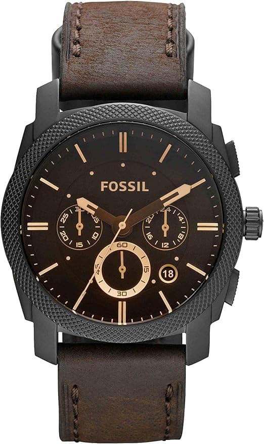 Fossil Machine Men's Watch with Stainless Steel or Leather Band, Chronograph or Analog Watch Display on Amazon.ae - Price Tracker