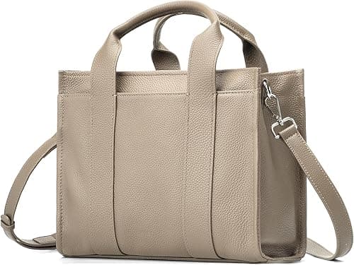 befen Genuine Leather The Essential Small Tote Bag for Women with Zipper, Women's Designer Satchel Crossbody Handbags on Amazon.ae - Price Tracker