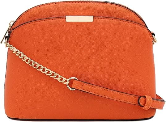 FashionPuzzle Saffiano Small Dome Crossbody bag with Chain Strap on Amazon.ae - Price Tracker