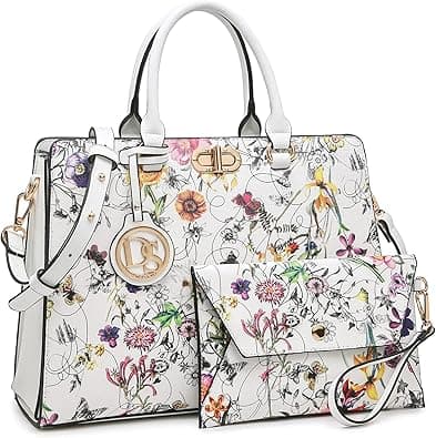 Dasein Women Handbags Fashion Satchel Purses Top Handle Tote Work Bags Shoulder Bags with Matching Clutch 2pcs Set on Amazon.ae - Price Tracker