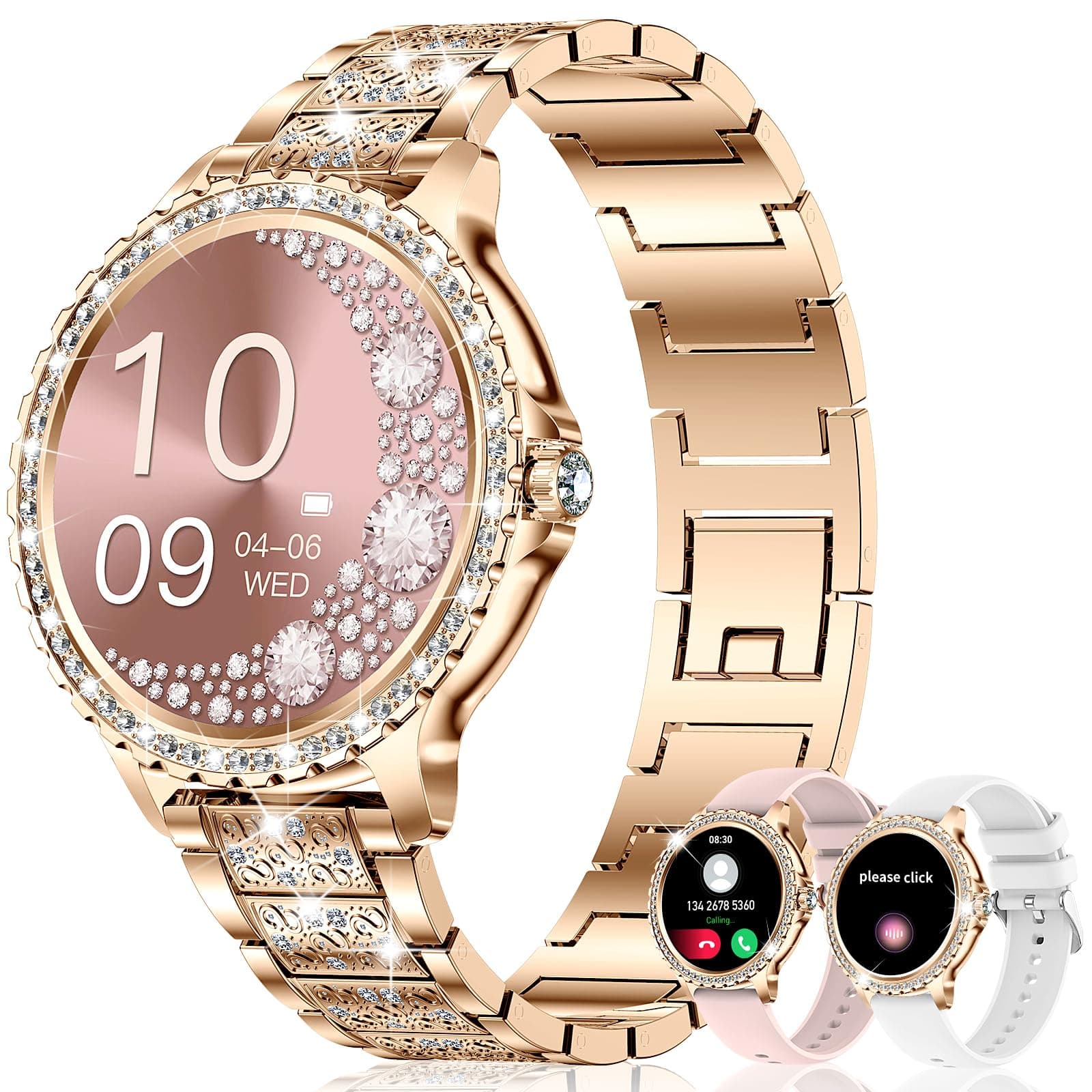 GADIXY Smart Watches for Women (Answer/Make Call),Fitness Tracker Smartwatch for Android iOS,1.32" HD Touch Screen with Heart Rate/Blood Oxygen/Sleep Monitor/AI Voice,3 Straps on Amazon.ae - Price Tracker