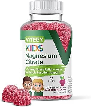 [120 Count] Magnesium Citrate Gummies For Kids Supports Anxiety Relief, Stress Relief, Sleep Aid, Calm Mood, Muscle Relaxer, Optimal Relaxation, Great Tasty Raspberry Flavor Chewable Gummy Supplements - Amazon.ae Price Tracker