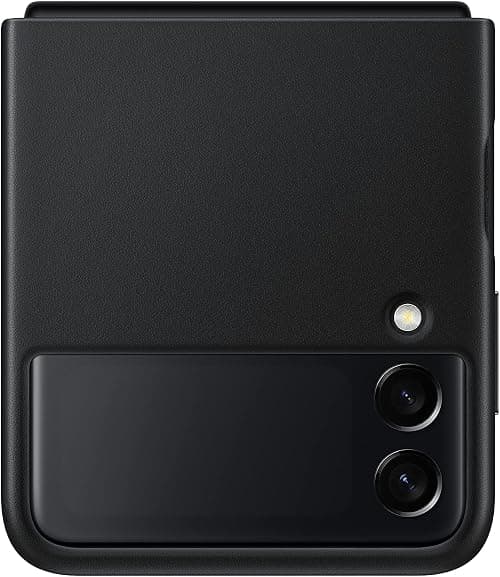 Samsung Galaxy Z Flip 3 Phone Case, Leather Protective Cover, Shockproof Smartphone Protector (Black) على Amazon.ae - متتبع الأسعار