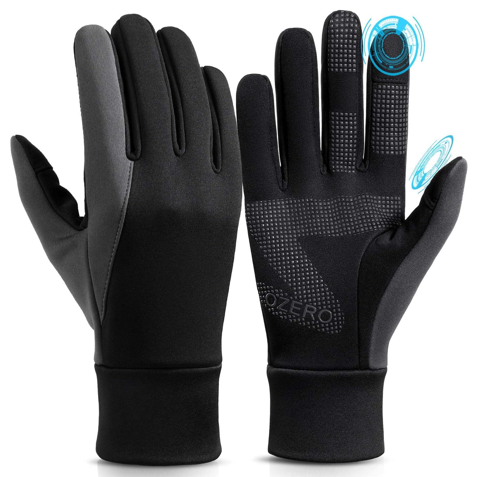 OZERO Touchscreen Winter Cycling Gloves for Men Women: Windproof Dustproof Waterproof Anti-Slip Thermal Gloves for Driving, Cycling, Hiking Running(Black-grey) on Amazon.ae - Price Tracker