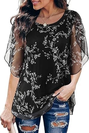 SeSe Code Women's Pleated V Neck Long Nightgown Short Sleeve Sleepshirt Sleepwear Lounge Dress on Amazon.ae - Price Tracker