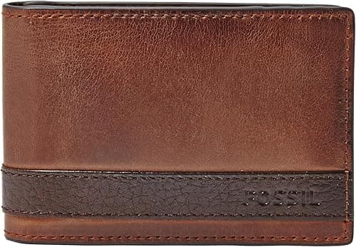 Fossil Men's Leather Slim Minimalist Money Clip Bifold Front Pocket Wallet for Men on Amazon.ae - Price Tracker