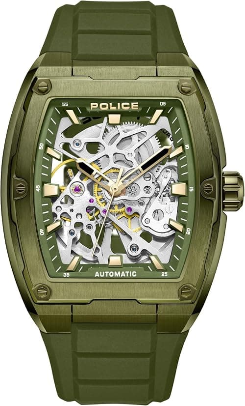 Police Skeletor Men's Watch With Silicone Strap على Amazon.ae - متتبع الأسعار