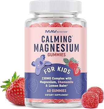 Mav Nutrition Magnesium Calming Gummies For Kids | Relaxing Support Promotes Muscle Health Chamomile & Lemon Balm Herbal Blend 60 Non-Gmo - Amazon.ae Price Tracker