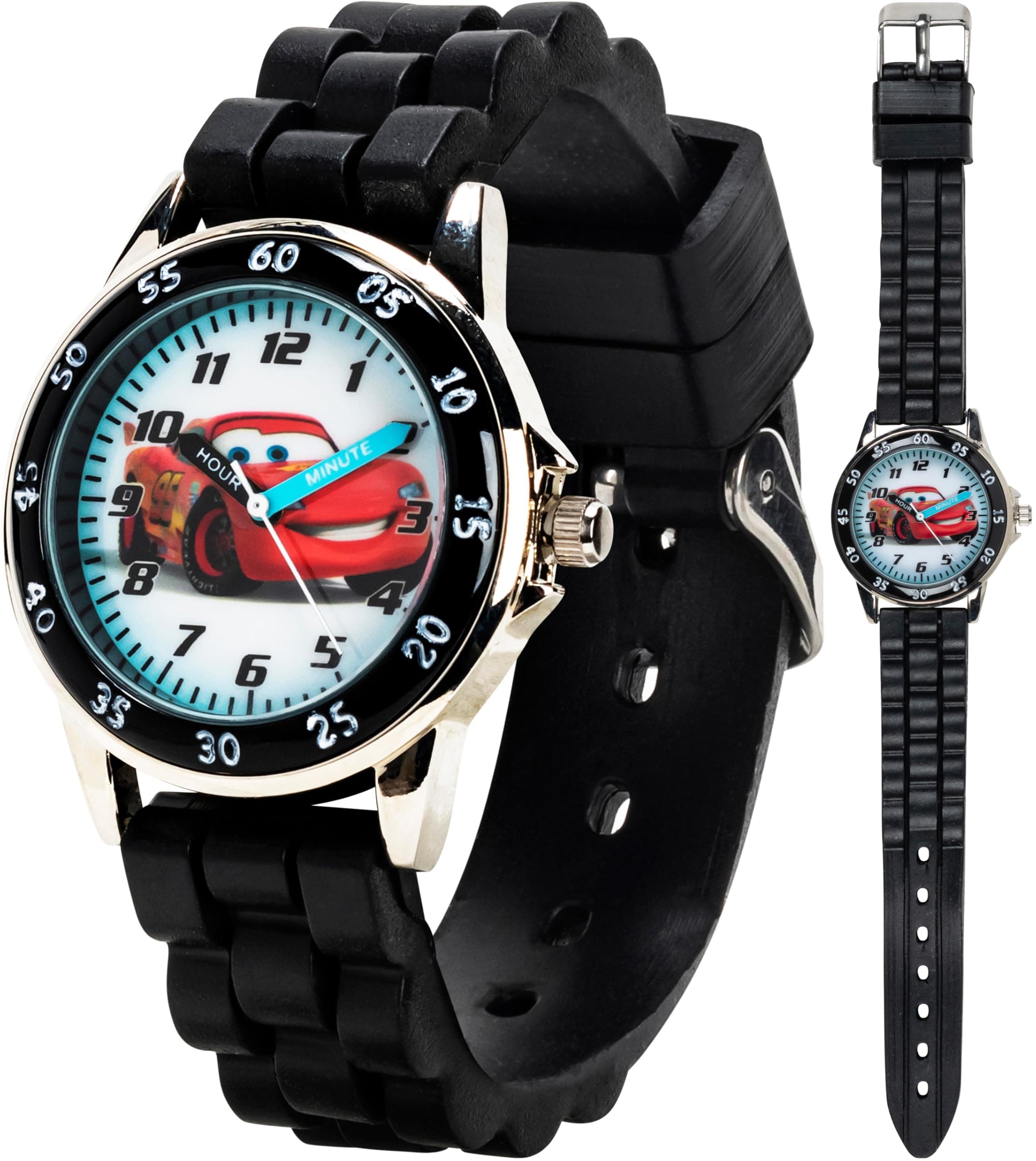 Disney Kid's Cars Watch, Learn How to Tell Time - Kid's Time Teacher Watch with Official Cars Character on The Dial, Childrens Watch with Black Rubber Strap, Kids Analog Watch, Safe for Children on Amazon.ae - Price Tracker