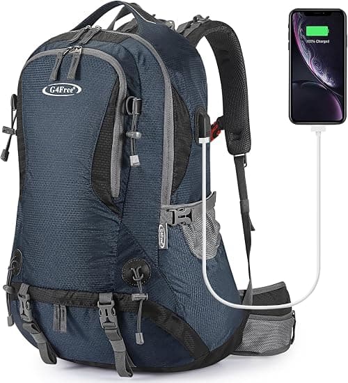 G4Free 50L Backpack Hiking Waterproof with Rain Cover Backpack Mountaineering Travel Camping Trekking Daypack Outdoor Sports for Men Women على Amazon.ae - متتبع الأسعار