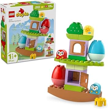 LEGO DUPLO Balancing & Stacking Tree 10440 | Fine Motor Skills Building Set, Stacking Learning Toy, Educational Gift for Toddlers, 27 Pieces - متتبع أسعار Amazon.sa