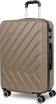 Parajohn Prisma Series 1 Piece Durable Lightweight Material-ABS 8 Wheels Hardsided Travel Suitcase (Gold, 20 inches (37cm*28cm*56cm)) on Amazon.ae - Price Tracker