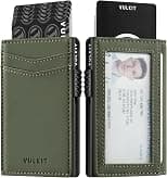VULKIT Men's Slim Wallet Pop Up Card Holder RFID Blocking Metal Wallet Minimalist Design Holds Up to 11 Cards - Best Deal Finder