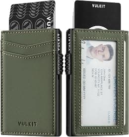 VULKIT Men's Slim Wallet Pop Up Card Holder RFID Blocking Metal Wallet Minimalist Design Holds Up to 11 Cards - Best Deal Finder