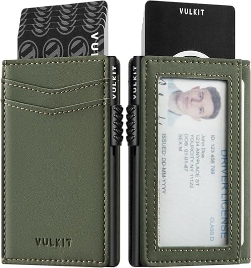 VULKIT Men's Slim Wallet Pop Up Card Holder RFID Blocking Metal Wallet Minimalist Design Holds Up to 11 Cards on Amazon.ae - Price Tracker