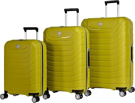 Eminent Suitcase Hard Shell Luggage Lightweight Polypropylene Quiet Double Wheels TSA Lock B0011 (Set of 3, Chartreuse) على Amazon.ae - متتبع الأسعار