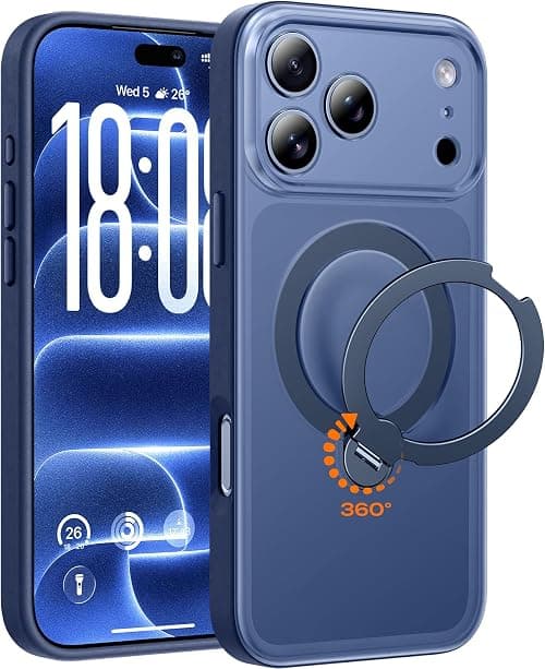 TOCOL for iPhone 18 Pro Max Case with 360° Magnetic Stand, Dark Blue على Amazon.ae - متتبع الأسعار