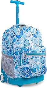 J World New York Sunrise Kids Rolling Backpack for Girls Boys Teen. Roller Bookbag with Wheels - Best Deal Finder