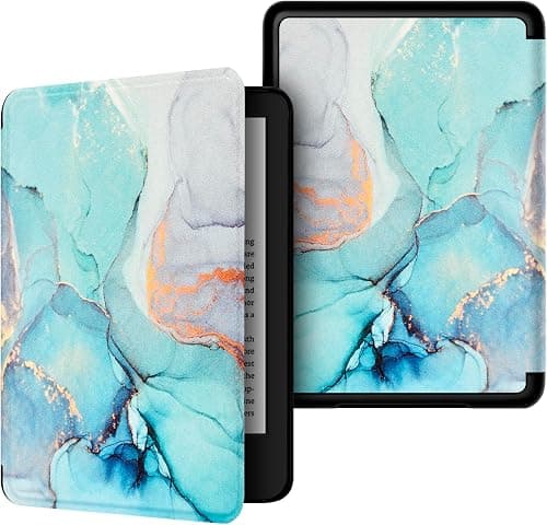 painted pattern case for new 6.0-inch Kindle paperwhite(10th gen, 2018 release), ultra lightweight PU shell case with auto wake/sleep for Kindle 2018 (13) على Amazon.ae - متتبع الأسعار