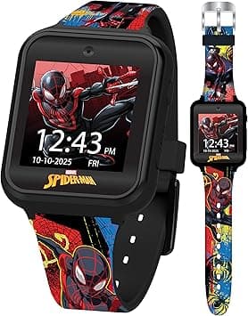 Spider-Man Kids LED Smartwatch with 10 Watch Faces, Flashing LED Bezel, Step Counter, Selfie and Video Camera, Timer, Stopwatch, Alarm, Calculator, Fun Games, and 3 Wallpapers – Fits Wrists 5.5"-8.0" - Amazon.ae Price Tracker