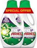 Ariel Lavender Laundry Detergent Liquid Gel, 2x1.8L - متتبع أسعار Amazon.sa