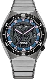 Citizen Men's Eco-Drive Marvel Black Panther Watch in Super Titanium, Black Panther Art Multi-Color Dial (Model: AW1668-50W) - Best Deal Finder