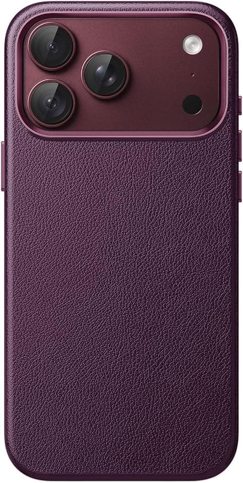 JETech Vegan Leather Magnetic Case for iPhone 18 Pro, Dark Cherry on Amazon.ae - Price Tracker