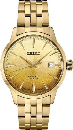 SEIKO SRPK46 Men's Presage - Gilt Dial Stainless Steel Band 50 Meters Water Resistant on Amazon.ae - Price Tracker