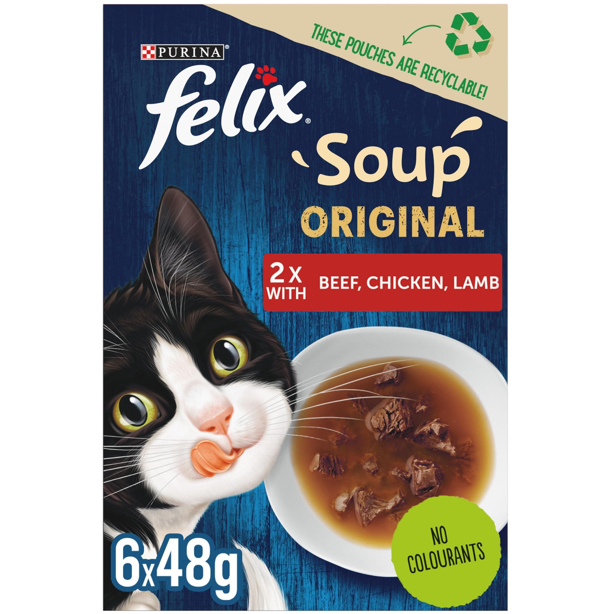 Purina Felix Soup Tender Strips (With Beef, Chicken, Lamb), Blue on Amazon.ae - Price Tracker