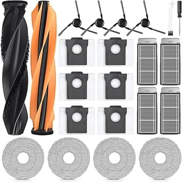 Pack of 22 accessories for Dreame X50 Ultra Complete / L40s Pro Ultra / L50 Pro Ultra robot vacuum cleaner with 2 main brushes, 4 wipes, 4 filters, 6 dust bags, 4 side brushes, 1 cleaning brush, 1 on Amazon.ae - Price Tracker