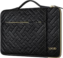 Lacdo 360° Protective Laptop Sleeve Case for 15 inch New MacBook Air M5/A3448 (2026), M4 A3241 2025, M3 A3114, M2 A2941 2024-2023, 15 inch MacBook Pro A1990 A1707 Computer Bag Sleeve, Elegant Black - Best Deal Finder