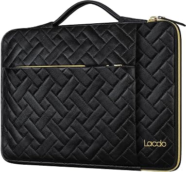Lacdo 360° Protective Laptop Sleeve Case for 13 inch New MacBook Air M5 A3449 (2026), M4 A3240 2025, M3 A3113, M2 A2681, M1 A2337 A2179 A1932 | 13 inch MacBook Neo A18 Pro A3404 (2026),Elegant Black on Amazon.sa - Price Tracker
