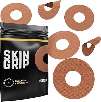 Skin Grip CGM Patches for Infusion Set or Freestyle Libre (20-Pack), Waterproof & Sweatproof for 10-14 Days, Pre-Cut Adhesive Tape, Continuous Glucose Monitor Protection (Chocolate) on Amazon.ae - Price Tracker