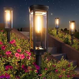 Solar Pathway Lights Outdoor,4 Pack Bright Solar Powered Garden Lights Waterproof IP65, Long Lasting Outdoor Light for Yard Garden Walkway Landscape Lawn Patio - Amazon.ae Price Tracker